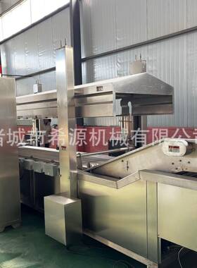 肉丸全自动油炸流水线 茄子串油炸机 春卷豆泡油炸线加热均匀快速