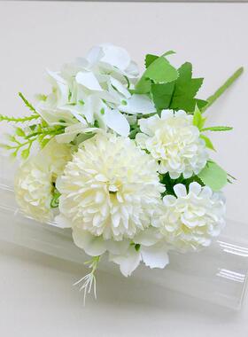 人造小把花仿真5叉组合花束婚庆家居装饰绢花假花跨境厂家