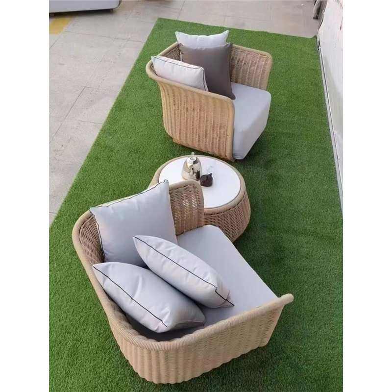 户外沙发民宿酒店庭院设计师家具露台实木柚木茶几藤编休闲大沙发,淘宝优惠券,粉丝福利购,淘宝优惠卷