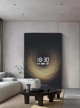 意led钟表挂钟厅2024款壁灯新高玄关创装饰画客数显电子时钟BIQ挂