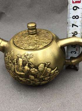 古玩杂项铜壶酒壶水壶八仙壶家居工艺摆件铜器实用小壶仿古