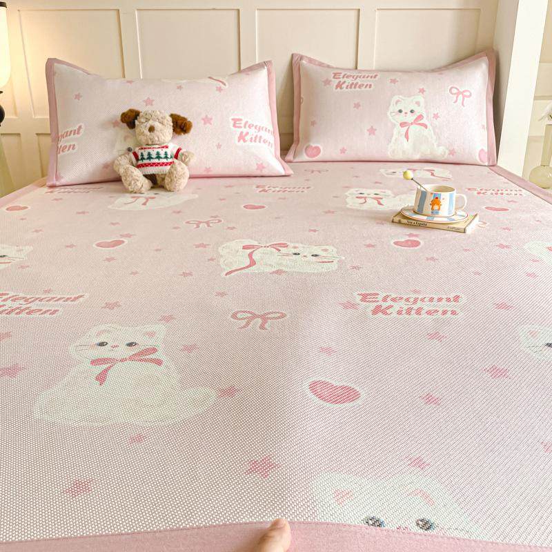 a类冰藤席2025夏季家用双人凉席三件套折叠软席学生宿舍单人席子,淘宝优惠券,粉丝福利购,淘宝优惠卷