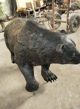 厂家供应铸铜熊动物雕塑园林景观庭院落地铜动物装饰摆件