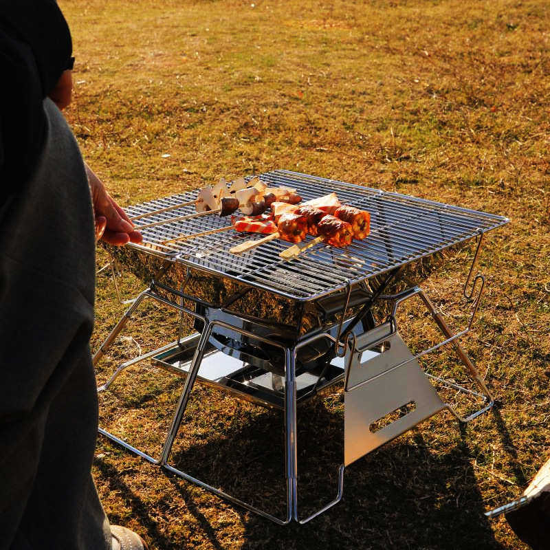 不锈钢折叠烧烤炉户外烧烤炉野营野餐烧烤火炉焚火架露营焚火台,淘宝优惠券,粉丝福利购,淘宝优惠卷