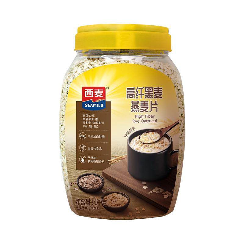 ly高纤黑麦燕麦片1000g罐装即食早餐营养燕麦片免煮蔗糖,淘宝优惠券,粉丝福利购,淘宝优惠卷