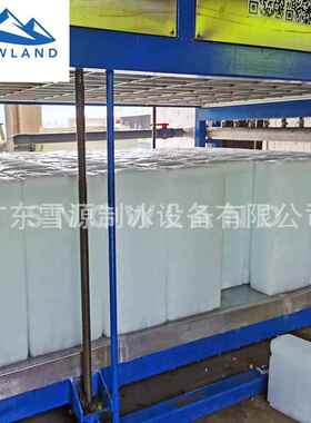 雪源35吨直冷式块冰机高效制冷大容量冰块耐化适用于果蔬保鲜