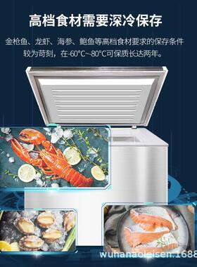 零下60-80度超低温冰柜深冷急速冷冻海鲜日料餐饮店锁鲜