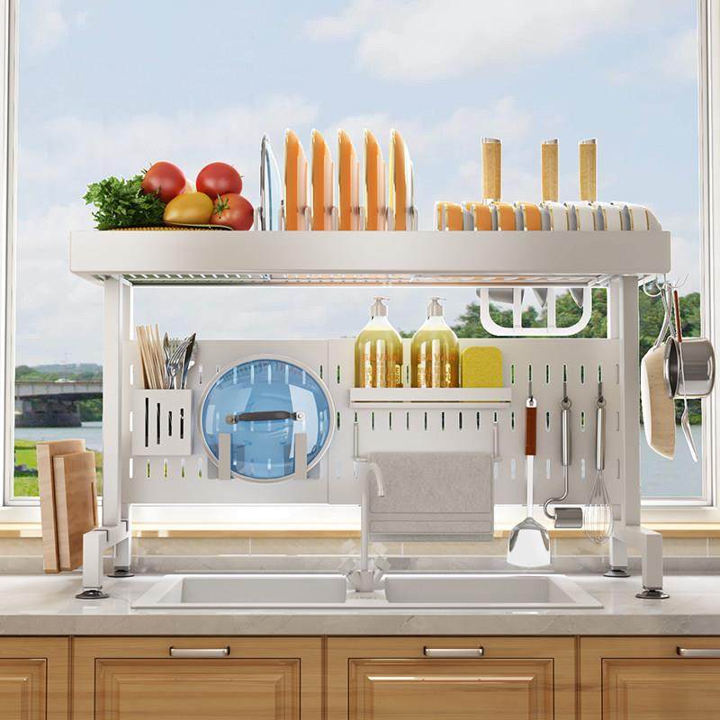 厨房可伸缩洞洞板水槽置物架用品水池碗盘放碗架沥水碗碟碗筷收纳,淘宝优惠券,粉丝福利购,淘宝优惠卷