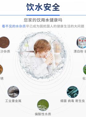 10寸净水器阻垢炭烧结活性炭20寸平口阻垢炭套装除水垢除余氯滤芯
