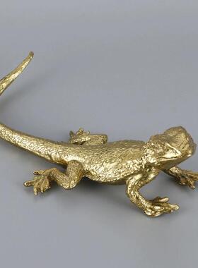 斯堪的纳维亚可及的豪华天然水晶蜥蜴饰品样板房售楼处客厅电视柜