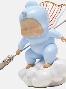 《稀有艺术镀青云》办公雕塑饰品创意家居精品饰品吴财神关羽