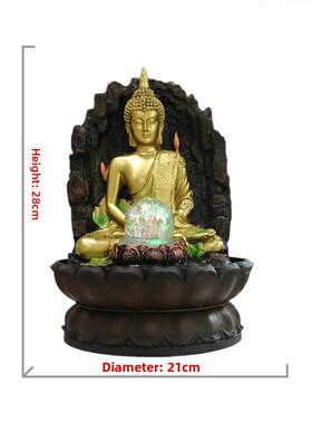 桌面带来财富和宝藏流水装饰禅宗喷泉客厅加湿器东南亚家装佛像装