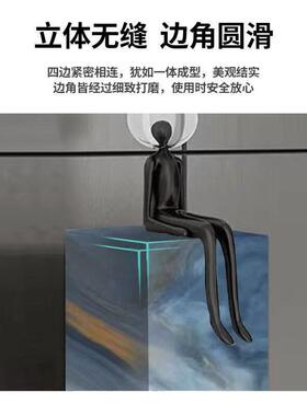 梵高印象岩板墩子底座客厅边角几玄关落地装饰品摆件雕塑展示摆台