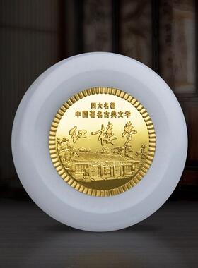 厂家 高红档礼会销楼纪梦金陵十品二钗套装念章工艺品03摆件