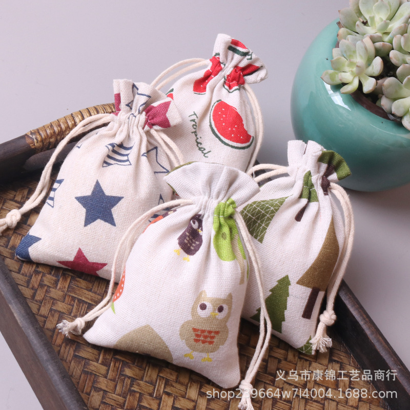 口袋袋空布袋瓷整理收纳香囊束礼品国风端午饰品麻布中国小号青花 - 图0