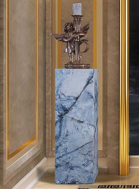 特价奢石丨大理石头摆件底座丨岩板客厅玄关花盆瓶花架增高台04