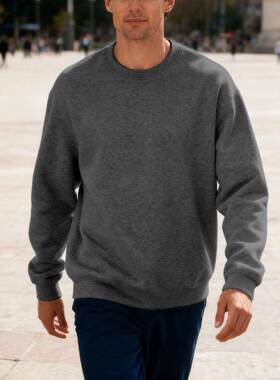 Men's 3-Piece Long Sleeve Crew Neck Sweatshirt Set - A