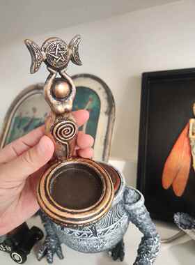 跨境新品三女神茶灯神像烛台香薰树脂工艺品摆件装饰三相女赫卡特