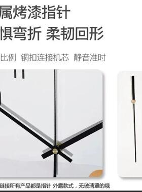 ZB143奶油风摇摆挂钟客厅线条小狗时钟挂墙创意静音餐厅钟表挂画