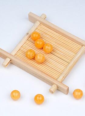 蜜蜡玉髓散珠鸡油黄手工串珠圆珠编织手链项链饰品配件包