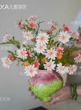 秋色野菊花小雏菊仿真花束假花摆设客厅餐桌花艺摆件电视柜装饰品