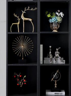 酒柜装饰品摆件书柜办公室思考者轻奢风生水起玄关电视柜软装摆设