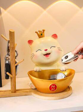 猫入户匙收纳柜玄关摆件门口鞋客家居装饰品F97T88MS乔迁钥新厅居