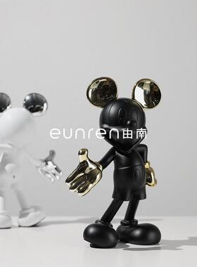 简约轻儿奢网红迎宾HKO老鼠潮流摆件童卡房通玄关客装厅店面软饰