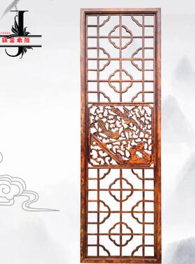 东阳木雕彷古门窗电视背景墙屏风隔断玄关镂空雕花板实木雕花花格