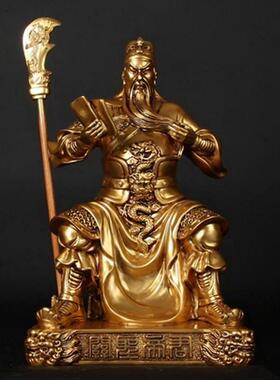 关公铜摆件关二爷关羽神像家用供奉树脂装饰工艺品公司开业礼品