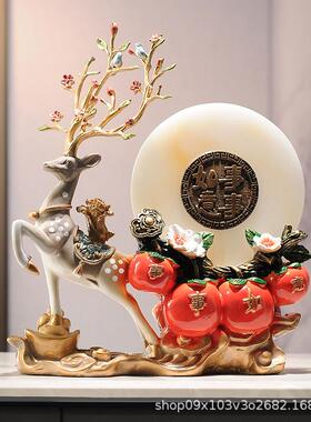 梅花鹿装修搭配摆件节节高升鹿软装公司装饰品工艺装潢摆件家用