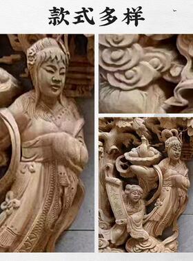 东阳中式仿古建吊顶门头装饰牛腿根雕园林寺庙屋檐手工雕刻花纹