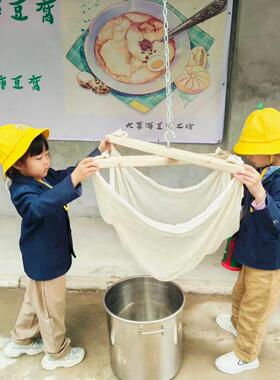 小石磨家用小型复古豆腐豆浆幼儿园手动推磨盘机老式麻青石墨磨子