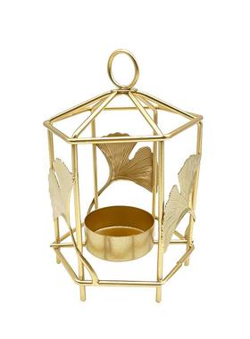 厂家直销铁艺迷你六角风灯铁艺烛台欧洲风古典铁艺摆件浪漫时光定