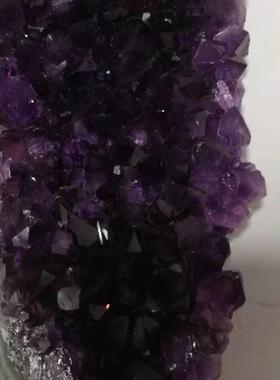 天然乌拉圭晶紫片hh晶簇大块矿物晶体片紫水块紫水晶洞摆件