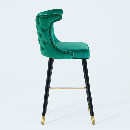 美式休闲吧椅简约休闲椅高脚凳北欧创意时尚酒吧凳前台接待吧台椅 - 图1