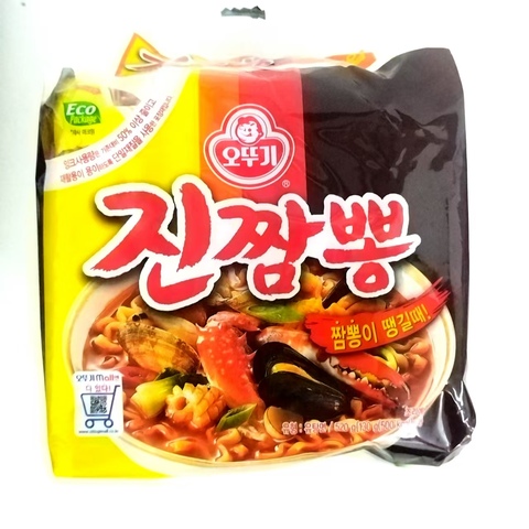 韩国进口 不倒翁海鲜拉面 宵夜泡面方便面 520g