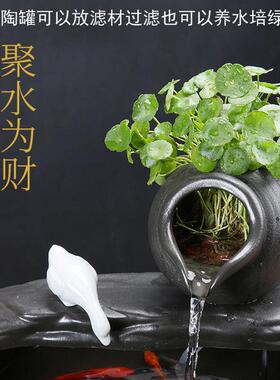 古法养鱼缸造景装饰小摆件陶瓷小鸭子大鹅鱼池水系景观可爱装饰品