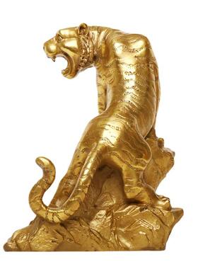 杨铜记厂家铜器 工艺礼品十二生肖老虎装饰 铜上山虎