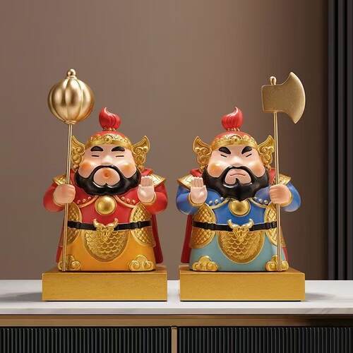 招财纳福入户门门神摆件桌面玄关客厅家居装饰布置摆件乔迁送礼 - 图1