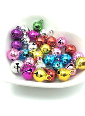 一字圆铃铛diy金属铃铛 真空电镀彩色宠物铃铛装饰圣诞挂件铃铛