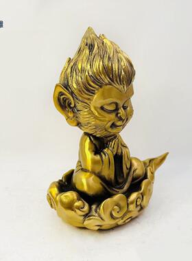 全黄铜盖世英雄孙悟空家居玄关铜器齐天大圣礼品摆件