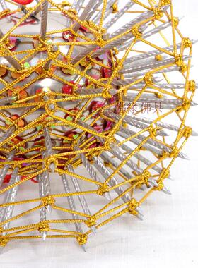 台湾制造108针刺球 宫庙神明绕境五宝用具 道士武乩宗教摆件