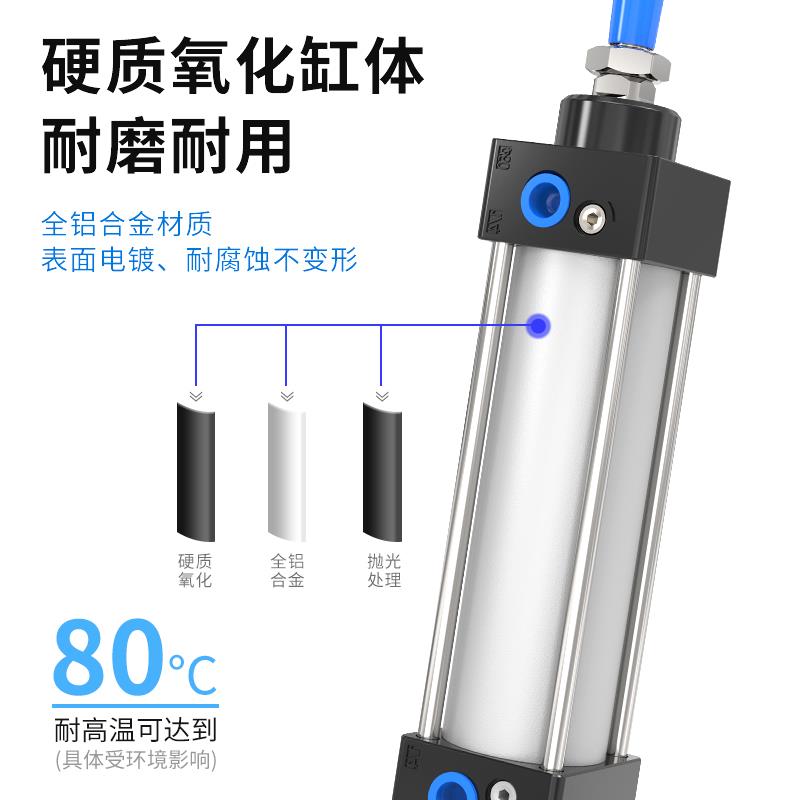 TPM朝日气缸TSC40X100-带磁铝合金标准气缸SC40X50*200TSC40X500 - 图1