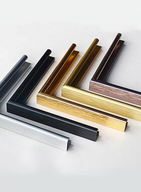 铝合金画框型材线条广告边框kt板雪弗板pvuc板裱金属镜子玻璃外框