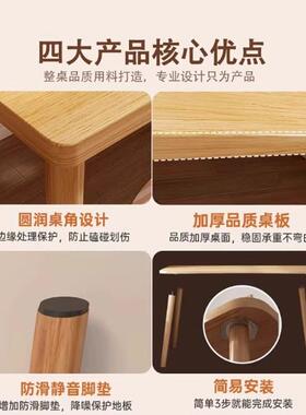 电脑桌家用卧室学习书桌女生化妆桌一体简易出租屋学生写字小桌子