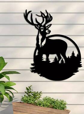 铁艺铁制工艺品金属鹿艺术墙饰，森林鹿金属墙饰