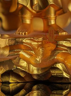 高档日本冈像铜器秀云作镀金 不动明王 生肖高龛鸡年生人本命佛佛