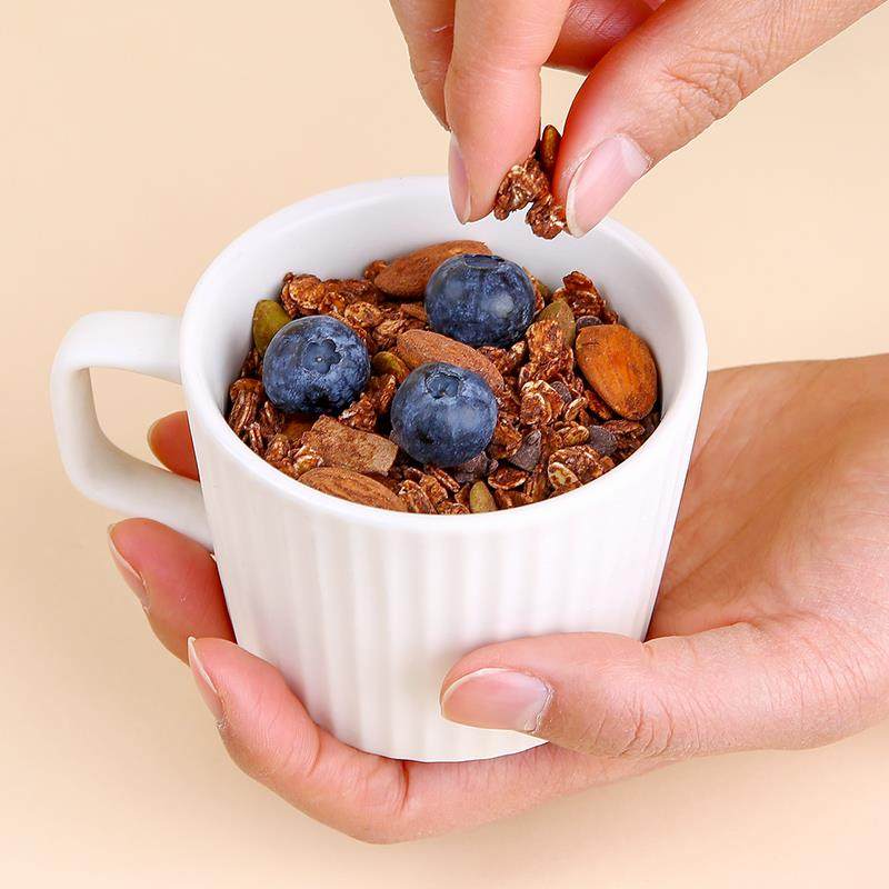 海盐可可烘焙麦片冲饮早餐健身坚果榛子巧克力燕麦片隔夜燕麦450g,淘宝优惠券,粉丝福利购,淘宝优惠卷