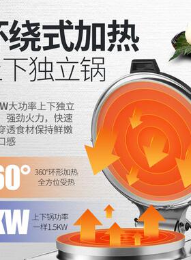 商用电煎烤机双面加热自动摆摊烙饼机千层饼酱香饼烤饼炉煎饼机压